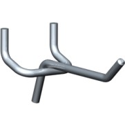 Крючок на перфорацию одиночный 50 мм (5 шт).