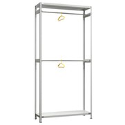 Стеллаж для одежды SFC 2500х1200х400 2 полки 2 штанги