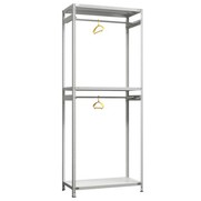 Стеллаж для одежды SFC 2500х1000х500 3 полки 2 штанги