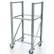 Стеллаж металлический MS PRO 1350/781X606 передвижной для хранения 4 шин ТС Лайт