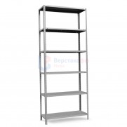 Стеллаж металлический ТС Лайт, 3000х1000х800 мм. Полки: 6 шт. метал. перф.