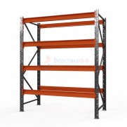 Стеллаж металлический ОПТИМА, 3500x2500x785 мм. 4 яруса