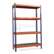 Стеллаж металлический Профи-Т 2000x1240x455 мм. Полки: оцинк. мет. перф. усил. 4 шт.