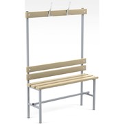 Скамья гардеробная односторонняя 800 мм с вешалкой