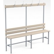 Скамья гардеробная односторонняя 1500 мм с вешалкой