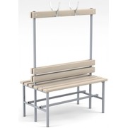 Скамья гардеробная двухсторонняя 800 мм со спинкой