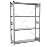 Стеллаж оцинкованный СТ-031 2491x1366x400,  полки 4шт.