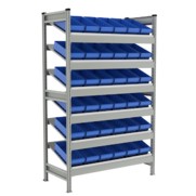 Стеллаж СТ-023 наклонный 2000х1200х585мм. для метизов. 6 полок