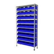 Стеллаж ТС Лайт 2000х1000х300 с ящиками 300x225x150 мм