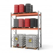 Стеллаж фронтальный (3000х1800х1100 мм), двухъярусный