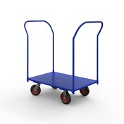 Тележка платформенная с двумя ручками ТЯ 1 основание (800x500 мм, колеса черная резина 125 мм)